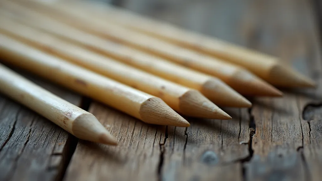Antique ivory knitting needles