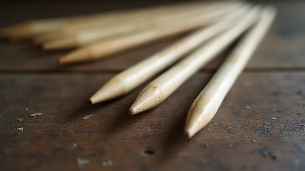 Antique bone knitting needles