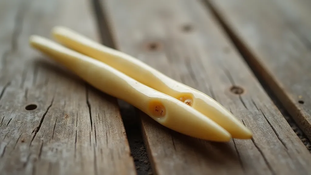 Antique ivory knitting needles
