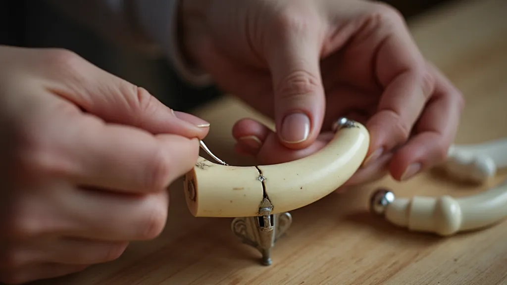 Restoring a broken knitting needle