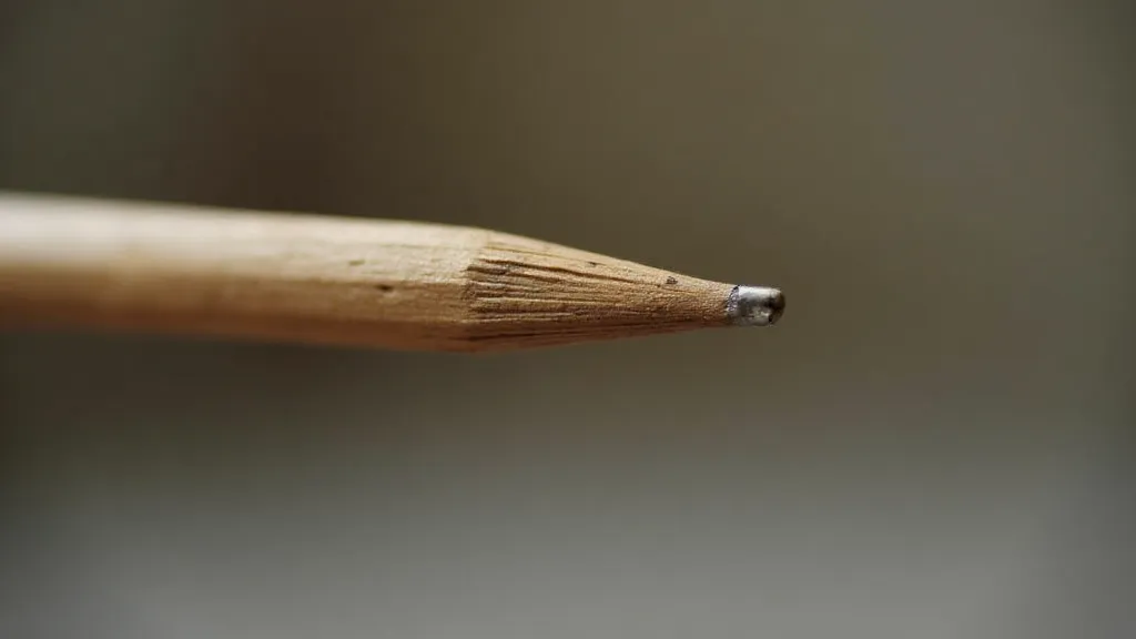 Close-up of an antique knitting needle tip