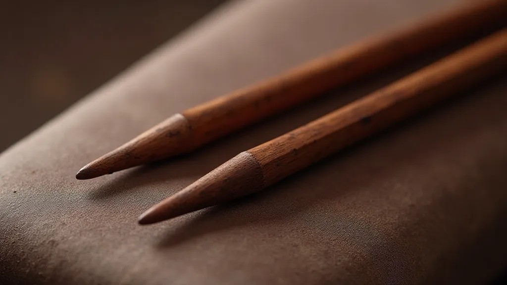 Antique Rosewood Knitting Needles